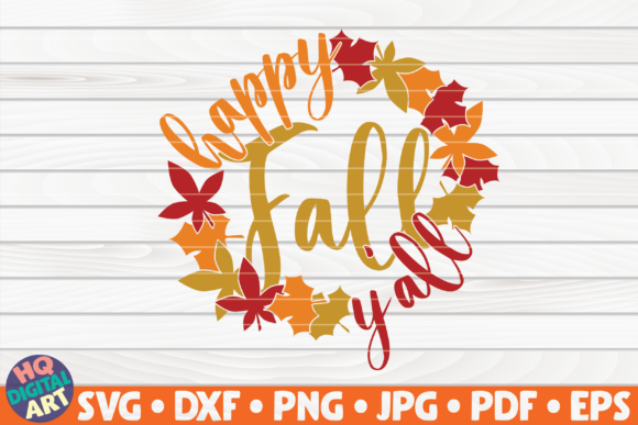 Happy Fall Y all SVG Fall Quote Review