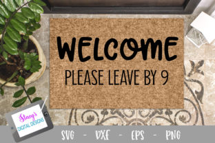 Please Leave by 9 - Doormat