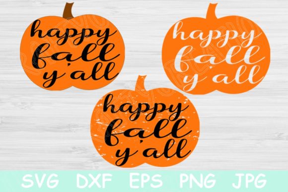 Pumpkin with Happy Fall Yall